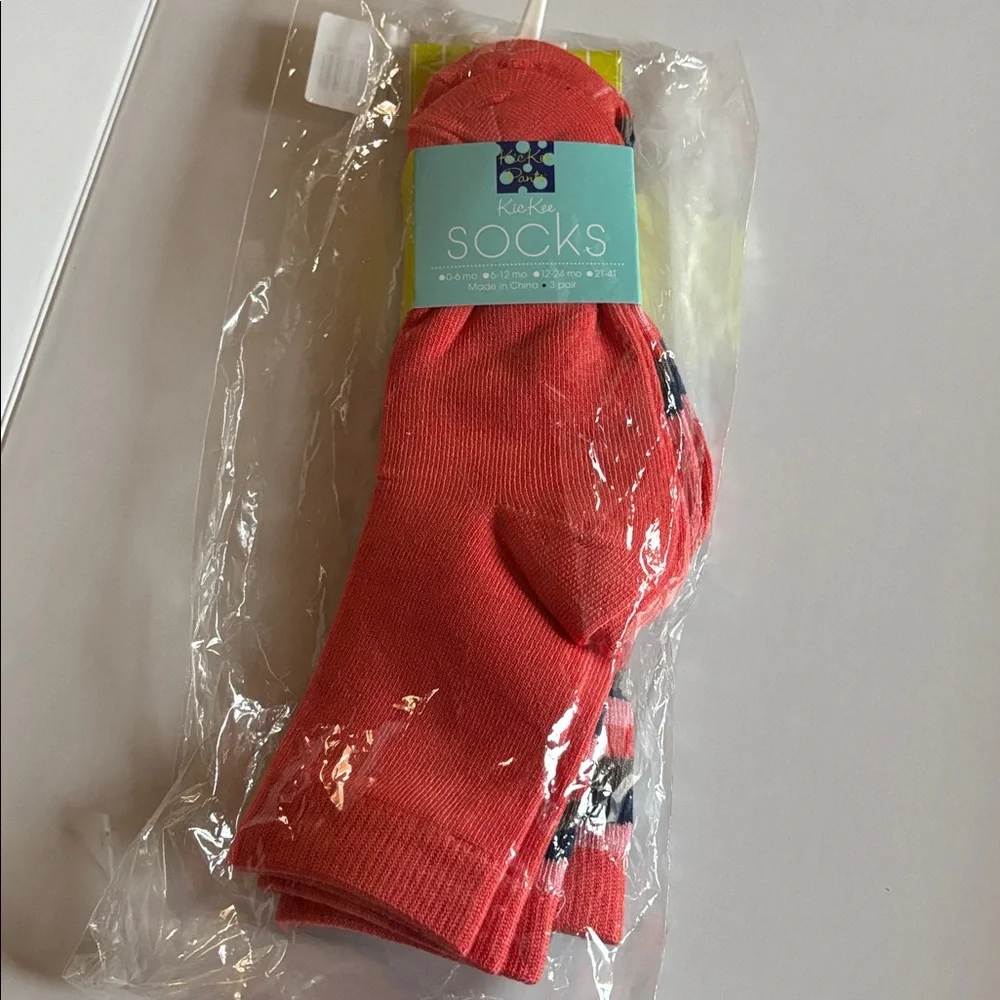 (3 for $12 item) Kickee Kids Bamboo Socks 3-Pack NWT (18M-3Y)